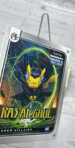 Pikachu as Ra's al Ghul 138 Lazer Holo DC Heroes & Villains (Non-Pokemon Fan Art - Image 3