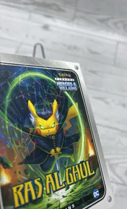 Pikachu as Ra's al Ghul 138 Lazer Holo DC Heroes & Villains (Non-Pokemon Fan Art - Image 4