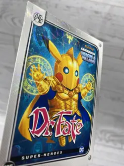 Pikachu as Dr. Fate #125 Lazer Holo DC Heroes & Villains (Non-Pokemon Fan Art) - Image 3