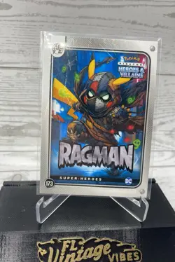 Pikachu as Ragman #173 Lazer Holo DC Heroes & Villains (Non-Pokemon Fan Art) - Image 1