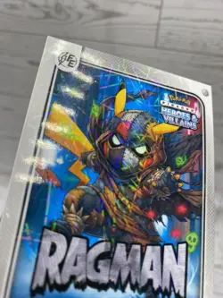 Pikachu as Ragman #173 Lazer Holo DC Heroes & Villains (Non-Pokemon Fan Art) - Image 4