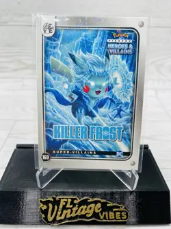 Pikachu as Killer Frost 169 Lazer Holo DC Heroes & Villains (Non-Pokemon Fan Art - Image 1