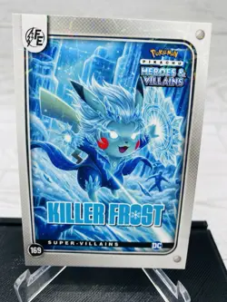 Pikachu as Killer Frost 169 Lazer Holo DC Heroes & Villains (Non-Pokemon Fan Art - Image 3