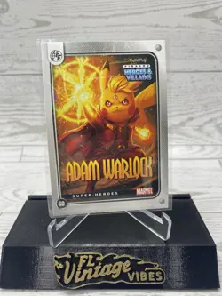 Pikachu as Adam Warlock Lazer Holo Marvel Heroes & Villains Non-Pokemon Fan Art - Image 1
