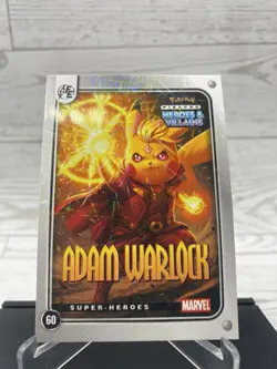 Pikachu as Adam Warlock Lazer Holo Marvel Heroes & Villains Non-Pokemon Fan Art - Image 3