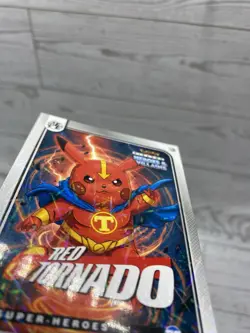 Pikachu as Red Tornado #149 Lazer Holo DC Heroes & Villains (Non-Pokemon Fan Art - Image 3