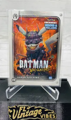 Pikachu as Batman Who Laughs Lazer Holo DC Heros & Villains Non-Pokemon Fan Art - Image 1
