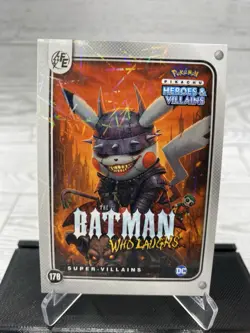 Pikachu as Batman Who Laughs Lazer Holo DC Heros & Villains Non-Pokemon Fan Art - Image 2