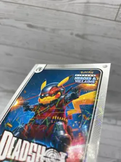 Pikachu as Deadshot #183 Lazer Holo DC Heroes & Villains (Non-Pokemon Fan Art) - Image 5