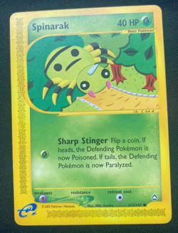 Pokemon TCG Spinarak Aquapolis 111/147 Regular (MP) - Image 1