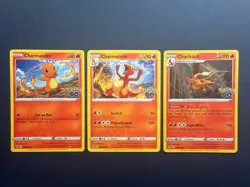 Charizard 010/078 Holo Rare & Charmeleon Charmander Pokemon GO EvolutionSet - Image 1