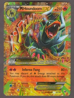 Pokemon XY BREAKthrough M Houndoom EX 22/162 Ultra Rare Holo 2015 Lightly Played - Image 1