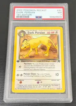 2000 Pokemon Rocket Dark Persian 1st Edition #42 PSA 7 NM - Image 1