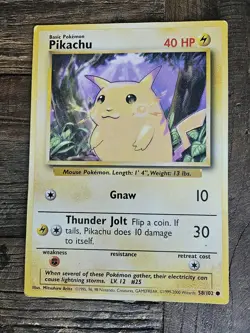 Pikachu Jumbo Promo Pl 58/102 1999-2000 Base Set Not For Play Use Pokemon - Image 1