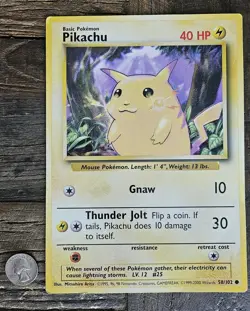 Pikachu Jumbo Promo Pl 58/102 1999-2000 Base Set Not For Play Use Pokemon - Image 3