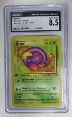 1999 Pokemon Ekans 46/62 1st Edition CGC 8.5 - Image 1