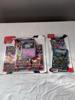 Obsidian Flames 3 Pack Blister and 1 Pack Blister Pokemon TCG Factory Sealed New - Image 1