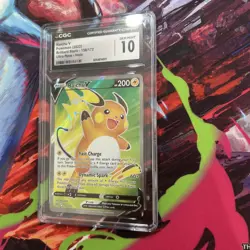 CGC 10 Raichu V 2022 Pokemon Sword & Shield Brilliant Stars 158/172 Full ArtGEM - Image 2