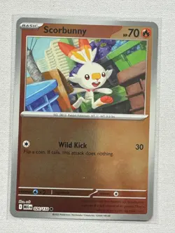 Scorbunny 026/132 Common Mega Evolution Pokemon Reverse Holo Near Mint - Image 1