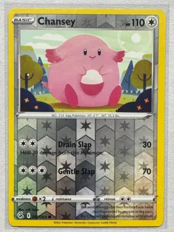 Chansey 202/264 Common Fusion Strike Pokemon Reverse Holo Near Mint - Image 1
