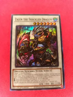 Yugioh! Zalen the Shackled Dragon BPRO-EN042 Super Rare 1st Edition NM - Image 1