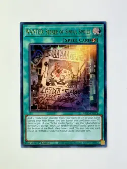 WANTED: Seeker of Sinful Spoils Ultra Rare RA03-EN074 1st Edition Gem Mint 💎 - Image 1
