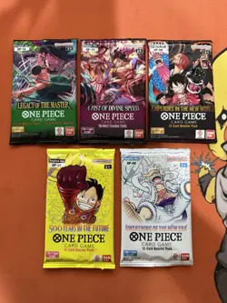 One Piece CCG - x5 Sealed Booster Packs OP5 OP9 OP7 Op11 OP12 see Description - Image 1