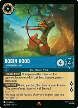 Robin Hood - Unrivaled Archer 162/204 Disney Lorcana Fabled RARE Non-Foil - Image 1