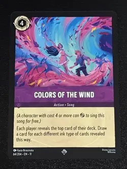 Disney Lorcana Winterspell Colors of the Wind 64/204 NM Super Rare - Image 1