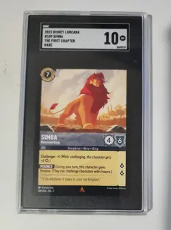 Simba Returned King Graded 2023 Disney Lorcana #189 SGC 10 GEM MT Certified Rare - Image 1
