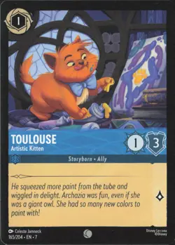 Disney Lorcana Archazia's Island #165/204 - Toulouse Kitten NM Regular - Image 1