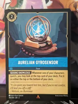 Aurelian Gyrosensor 163/204 Rare Into The Inklands Disney Lorcana TCG - Image 1
