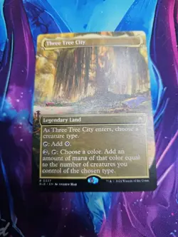 Three Tree City (Borderless) Bloomburrow BLB Magic: The Gathering 337 - Image 1