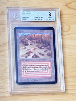 BGS 8 MTG ALPHA 1993 PLATEAU DUAL LAND LIMITED EDITION ENGLISH magic psa - Image 2
