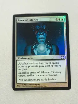 MTG FOIL Aura of Silence 10th Edition Magic the Gathering - Image 1