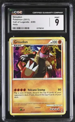 CGC 9 MINT Groudon 2011 Call of Legends 6/95 Holo Pokemon Card - Image 1
