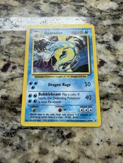 Pokemon Base Set Gyarados Holo Rare Card 6/102 - Image 2