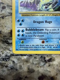 Pokemon Base Set Gyarados Holo Rare Card 6/102 - Image 4