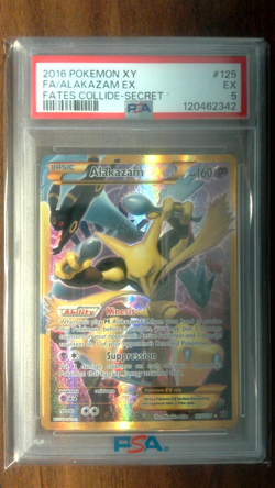 PSA 5 Alakazam EX #125/124 Pokemon Fates Collide 2016 - Image 1