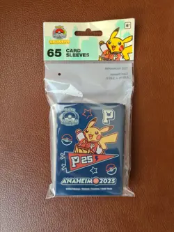 Pokemon World Championship Anaheim 2025 Pikachu Card Sleeves-Varsity - Image 1