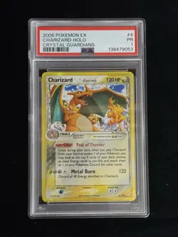 2006 Pokemon EX Crystal Guardians #4 Charizard Holo - PSA 1 - Image 3