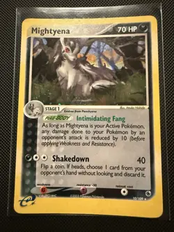 Mightyena 10/109 Holo Rare E-reader Pokemon EX Ruby & Sapphire 2003 - Image 1
