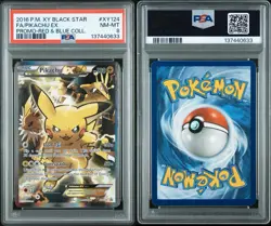 2016 Pokemon XY BSP Red & Blue Collection #XY124 FA Pikachu PSA 8 NM-MT - Image 3