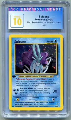 Pokemon Suicune Neo Revelation 1st Edition Holo Rare #14 CGC PRISTINE 10 POP 2 - Image 1