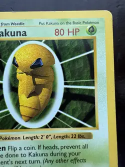 1999 Pokemon Base Set Kakuna 1st Edition Shadowless 33/102 English (MP) - Image 3