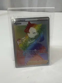 Marnie Sword & Shield Base Full Art Rainbow Rare 208/202 Trainer Pokemon Card - Image 1