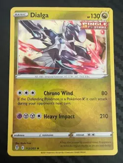 Pokemon TCG Dialga Evolving Skies 112/203 Holo Rare NM - Image 1