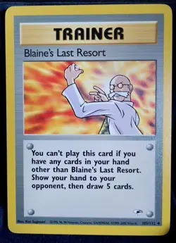 Pokemon TCG Trainer Blaine's Last Resort 105/132 Gym Challenge English NM - Image 1