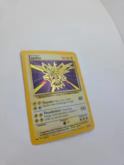 Pokemon ZAPDOS Base Set 16 16/102 Holographic WOTC TCG Holo Rare 1999 Vtg - Image 2