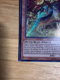 YUGIOH: Slifer the Sky Dragon MVP1-ENS57 Secret Rare 1st Ed - Image 5